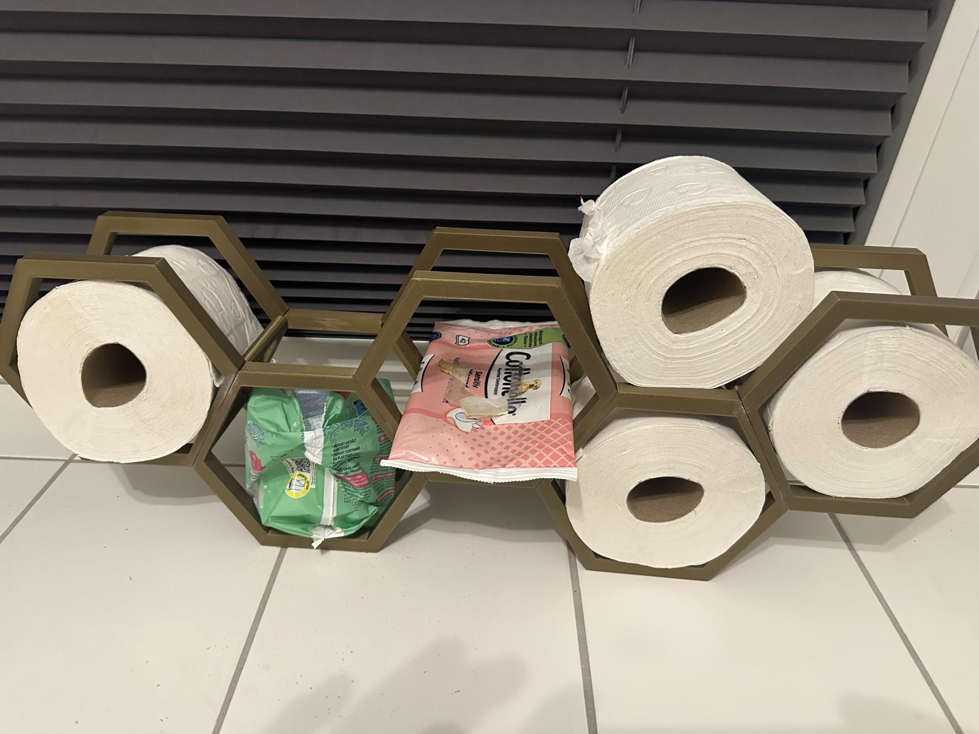 3D-gedruckter Wabenregal-Organizer für Toilettenpapier und Feuchttücher – 3D-Druck von 3D Druck Drong aus Espelkamp